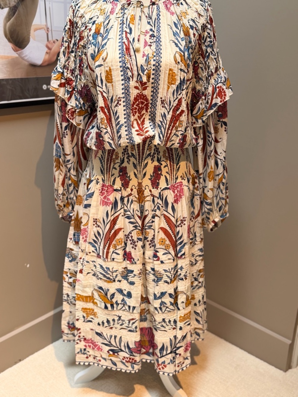 FARM Rio Romantic Printed Midi Skirt, size L